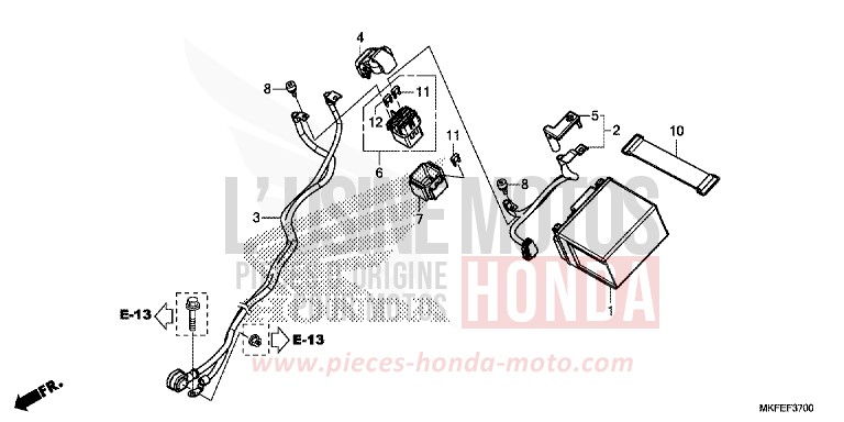 BATTERIE von CBR1000RR "Fireblade" MAT BALLISTIC BLACK METALLIC (NHA86) von 2019